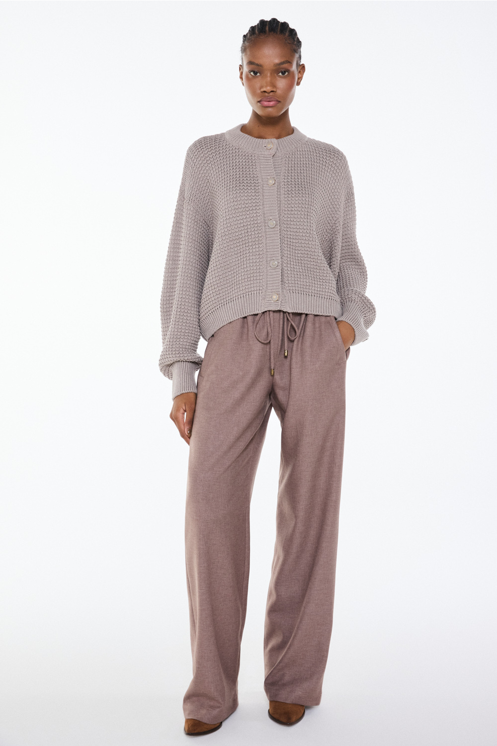 【Andequal】bicolor 2way knit CASACO TRICOT AUSTRIA I26 | MIXED