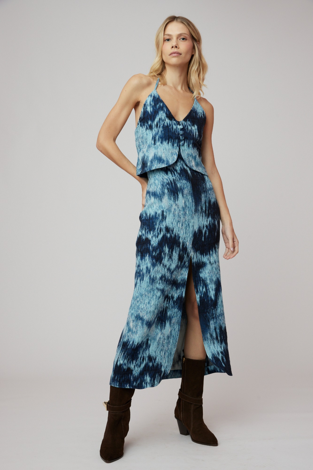 VESTIDO MIDI JACQUARD TAGELMUST I25 | MIXED