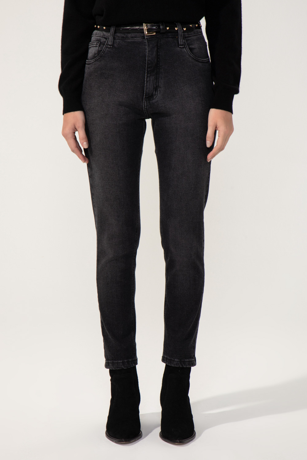 CALCA JEANS SKINNY BLACK I24 | MIXED