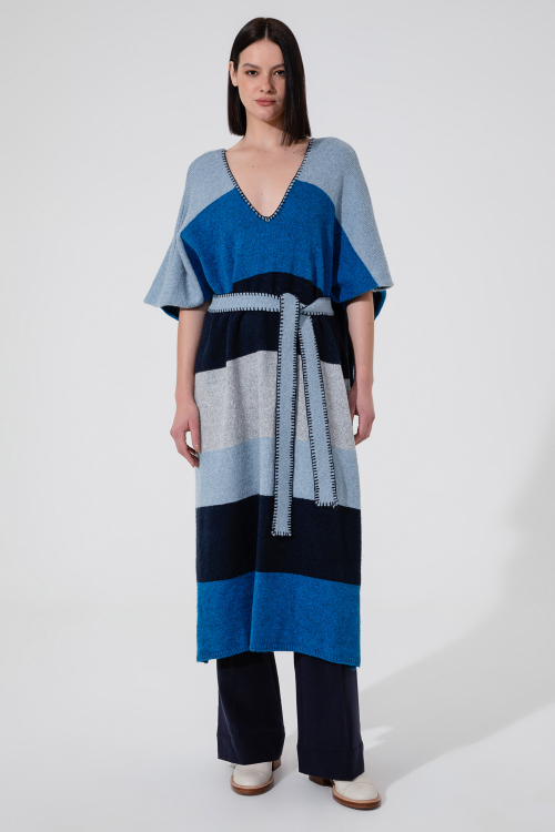 PONCHO TRICOT SKY