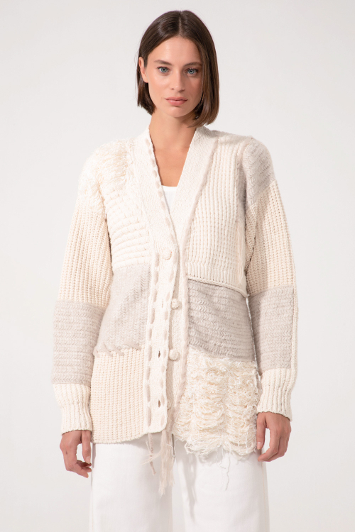 CASACO TRICOT UPCYCLING I23
