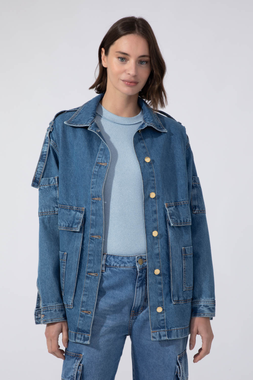 JAQUETA JEANS BLUE MOON V24