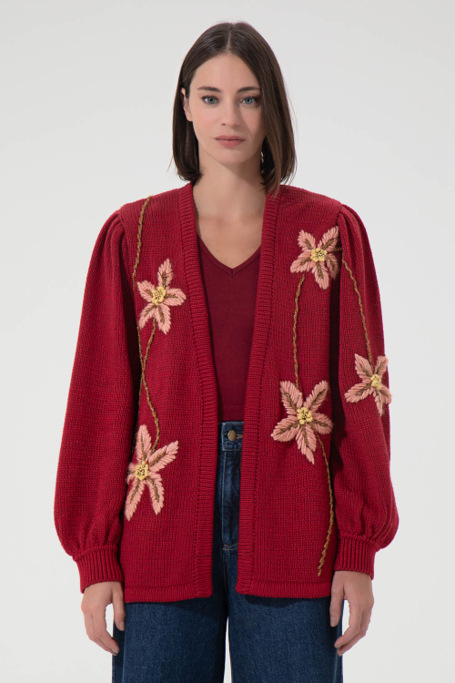 CASACO TRICOT FLORAL ETERNITY I24