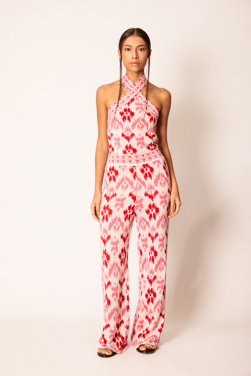TOP TRICOT PINK IKAT V26