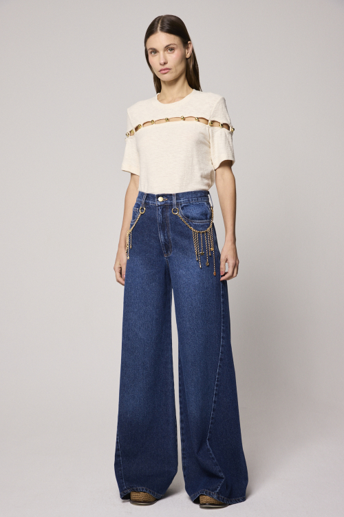 CALCA JEANS GOLDEN CHAIN V26