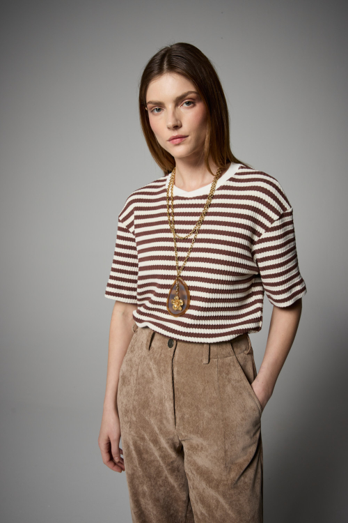 CAMISETA BROWN QUILT I26