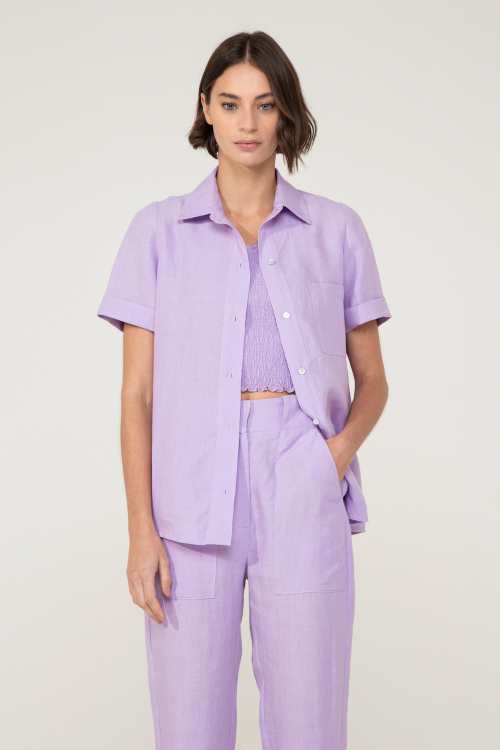 CAMISA PIC NIC LAVANDA V24