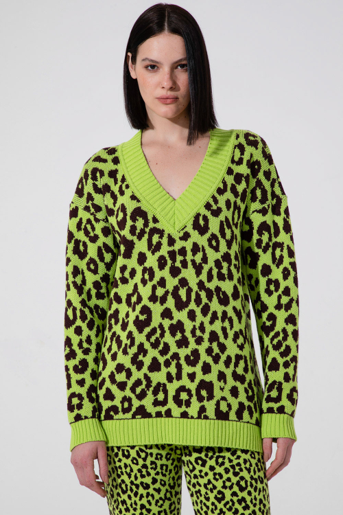 TRICOT GREEN JAGUAR I23