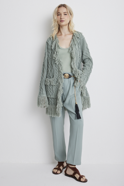 CASACO TRICOT BLUE I25