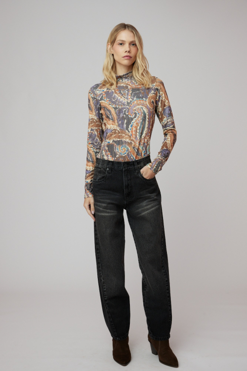 BLUSA FOLK ACQUA I25