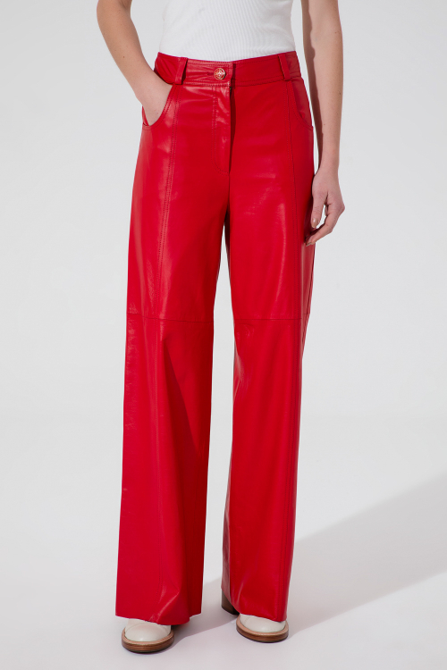 CALCA COURO ROUGE I23