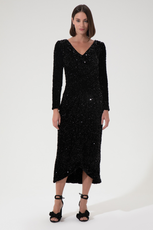 VESTIDO BLACK SHINE I24
