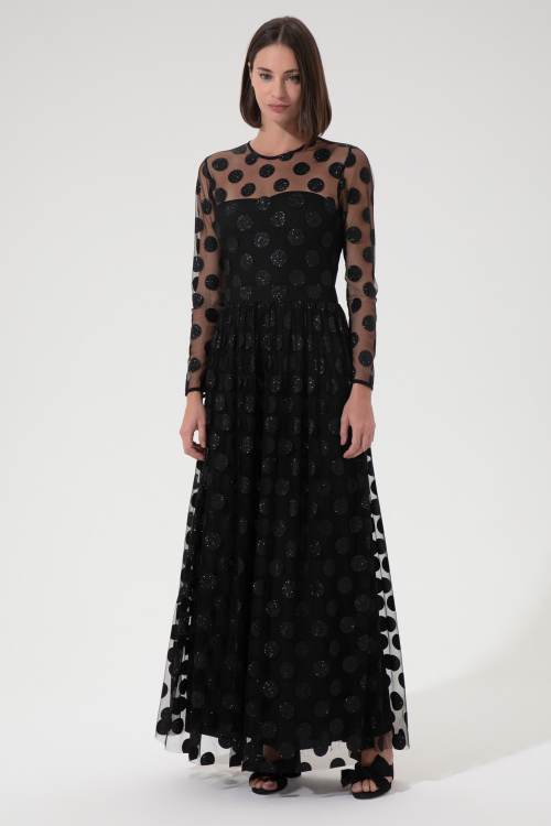 VESTIDO TULE POIS GLAM I24