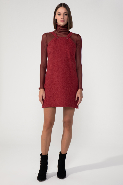 VESTIDO MINI WINE I24