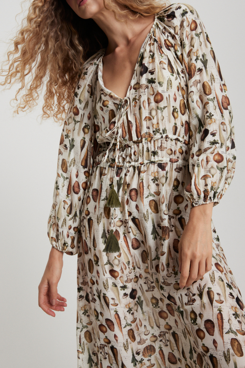 VESTIDO MIDI TUBERCULOS I25