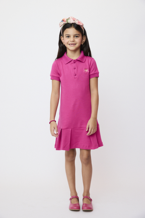 VESTIDO POLO PINK CITY KIDS V26
