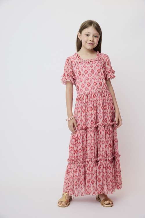 VESTIDO TULE IKAT KIDS V26