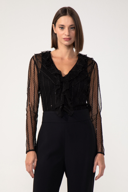 BLUSA POIS BLACK  I24
