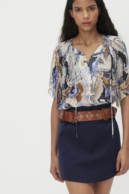 BLUSA ACQUA FOLK I25