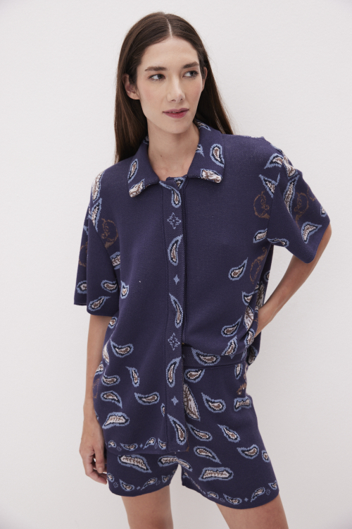 BLUSA TRICOT ACQUA FOLK I25