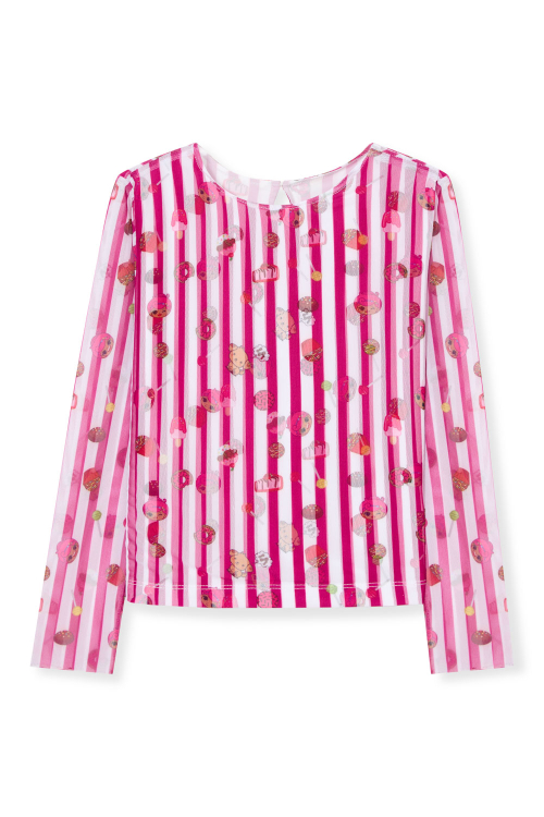 BLUSA TULE PINK STRIPES V26